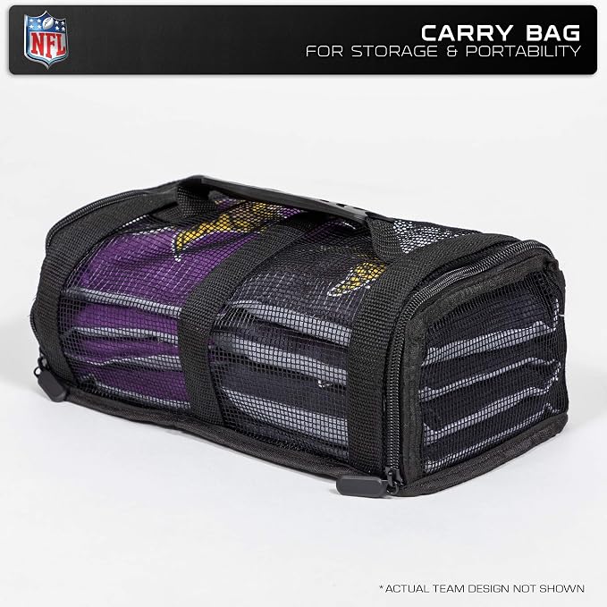 NFL Pro Football Dual Sided Bean Bags by Wild Sports, 8 Count, Premium Toss Bags for Cornhole Set - Great for Tailgates, Outdoors, Backyard