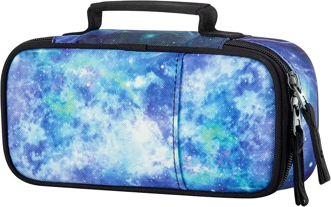 Choco Mocha Sky Pencil Case for Boys, Soft Pencil Case Kids Pencils Pouch for Kindergarten Boys, Blue