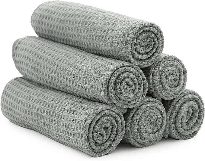 S&T INC. Microfiber Gym Towels, Yoga Towel for Home and Gym Bag, 16 Inch x 27 Inch, 6 Pack