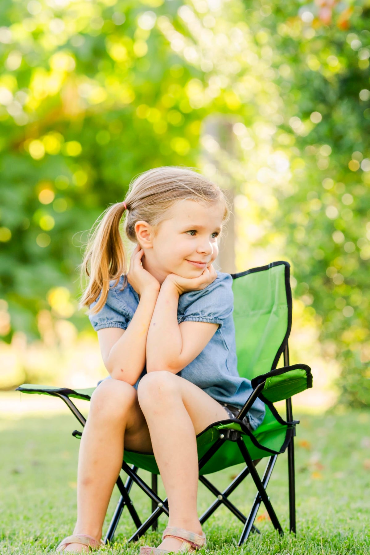 Pacific Play Tents Emerald Green Kids Super Folding Chair