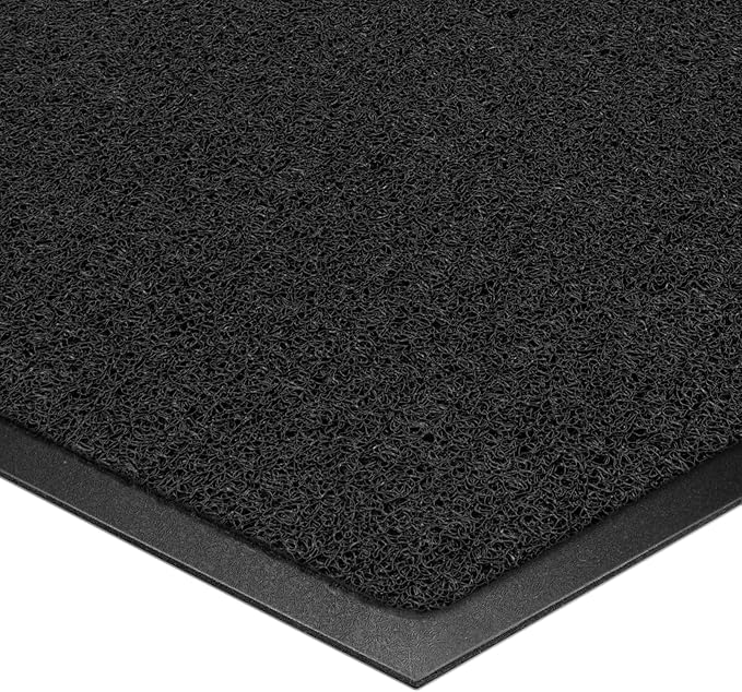 Kuyal Door Mat, 2'x3' Indoor Outdoor Entrance Mat to Trap Dirt and Moisture, Non Slip Waterproof Outdoor Mats, Commercial Floor Inside Outside Entrance, Heavy Duty Durable Welcome Mats, Black