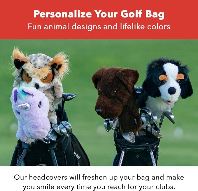 Daphne's Headcovers Owl Hybrid Headcover | Premium Hybrid and Fairway Wood Headcovers | Funny Golf Club Covers | Stylish Protection for Clubs | Men's Golf Gear | Hybrid Headcover for Men and Women