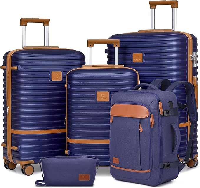 Joyway Expandable Luggage Sets 5 Piece, Lightweight Hard Shell Travel Suitcase Set with Spinner Wheels and TSA Lock