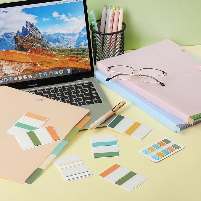 Mr. Pen- Sticky Index Tabs, 500 Pcs, 21 Sets, Colorful Sticky Tabs for Notebooks, Page Markers, Page Tabs for Binders, Page Tabs Sticky Tabs for Books, Notebook Tabs, Book Sticky Tabs for Notebooks