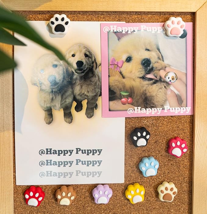30Pcs Push Pins for Bulletin Board, Cute Push pins,Decorative Thumb Tacks, Cork Boards for Walls, for Women Office Decor,Classroom Decor,Cubical Decor,Home Decor (30-Cat Paw)