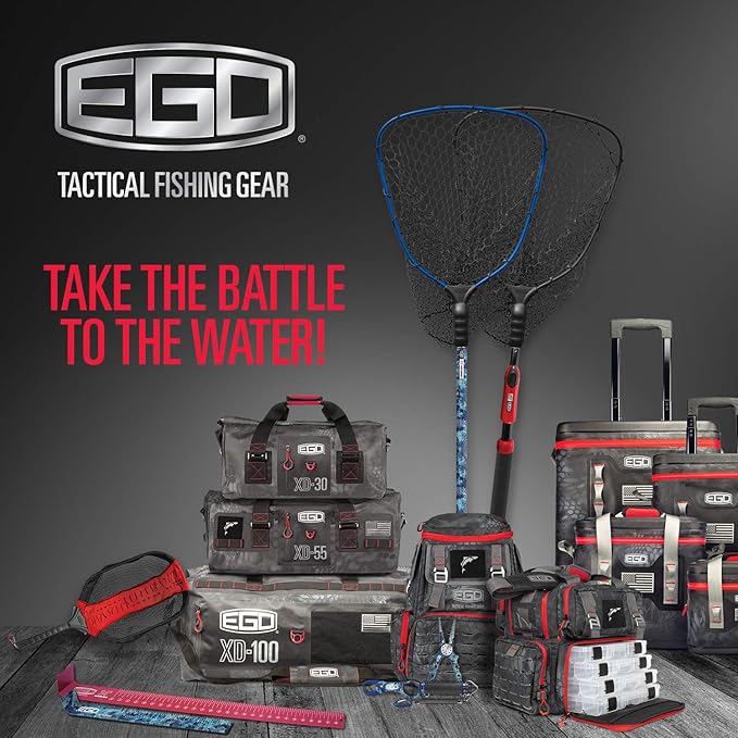 Ego S1 Slider Fishing Net, Ultimate Fishermen’s Tool Fixed Handle, Replaceable Head, Salt & Freshwater, 17x19 Inch Hoop