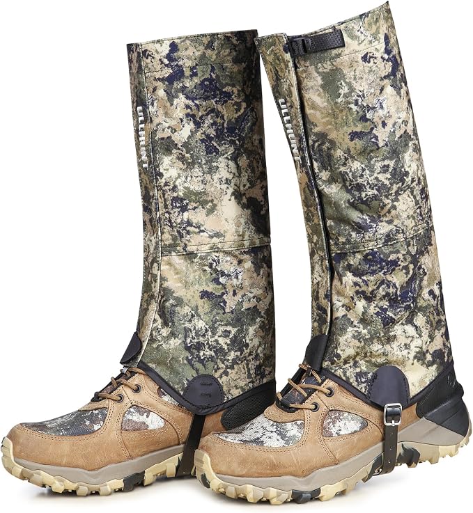 UIIHUNT Hunting Gaiters Leg Gaiters: High-Performance Hunting Boot Gaiters, Waterproof Hiking Gaiters with Upgraded Rubber