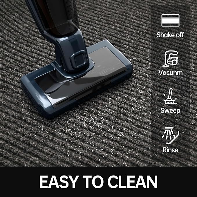 Front Door Mat, 3' x 6' Heavy Duty Indoor Outdoor Door Mat for Entryway, Commercial Door Mats Entrance, Low Profile Welcome Mats Non-Slip, Durable Rubber Backing Entry Mat for Patio, Home