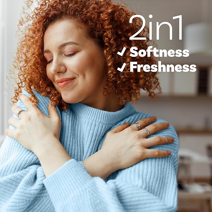 Downy Soft, 2 in 1 Soft and Fresh Liquid Fabric Softener, Cool Cotton, 140 fl oz, 190 Loads, Fabric Conditioner Liquid Provides Softness and Freshness for Fabrics