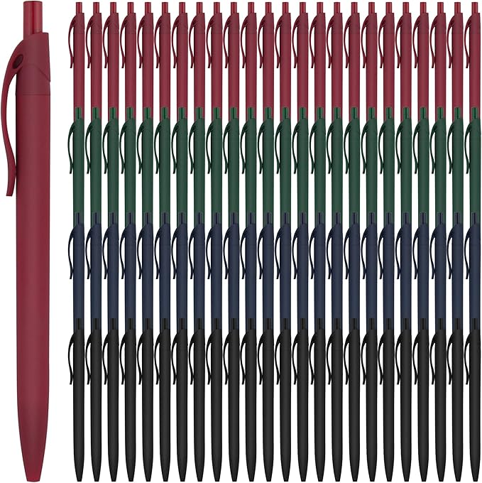 deegtran Pens Bulk, 400 Pack No Bleed Black Ink Pens, Retractable Ballpoint Pens, Pens Medium Point, Smooth Ink Pens, 1.0MM Black Ink