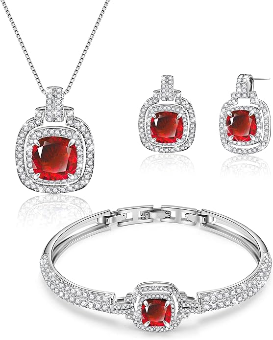 Celestial Whispers Crystal Jewelry Sets For Women Bracelet Necklace and Earrings Sets Idea Gift for Wife Girlfriend or Mothers