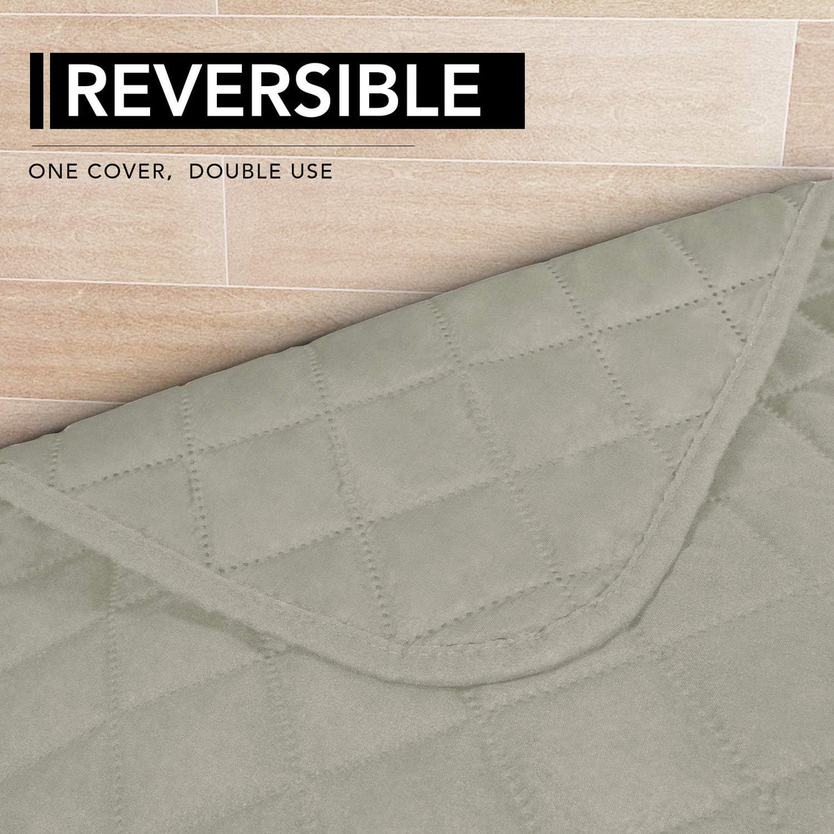 Easy-Going Sectional Couch Covers for Dogs L Shape Sofa Cover Reversible Sofa Slipcover Chaise Lounge Cover Furniture Protector Cover for Pets Dog Cat (42 x 68 inches, Beige/Beige)