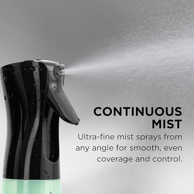 Style Factor Edge Booster Mist Spray Bottle for Hair (10.1oz/300ml) - Continuous Ultra Fine Mist Sprayer – For Hairstyling, Salons, Cleaning, Plants, Essential Oil & More - Pink