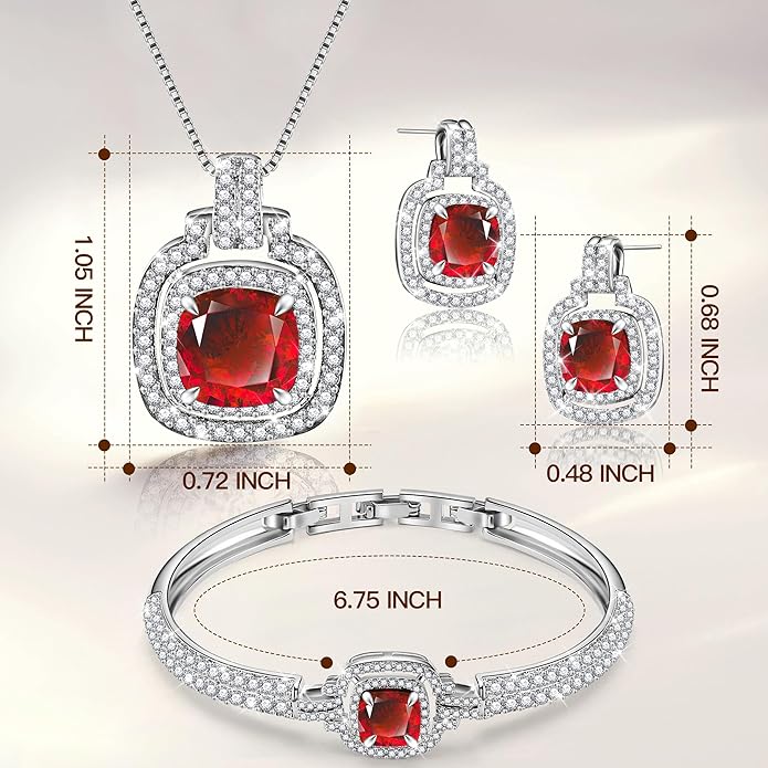 Celestial Whispers Crystal Jewelry Sets For Women Bracelet Necklace and Earrings Sets Idea Gift for Wife Girlfriend or Mothers
