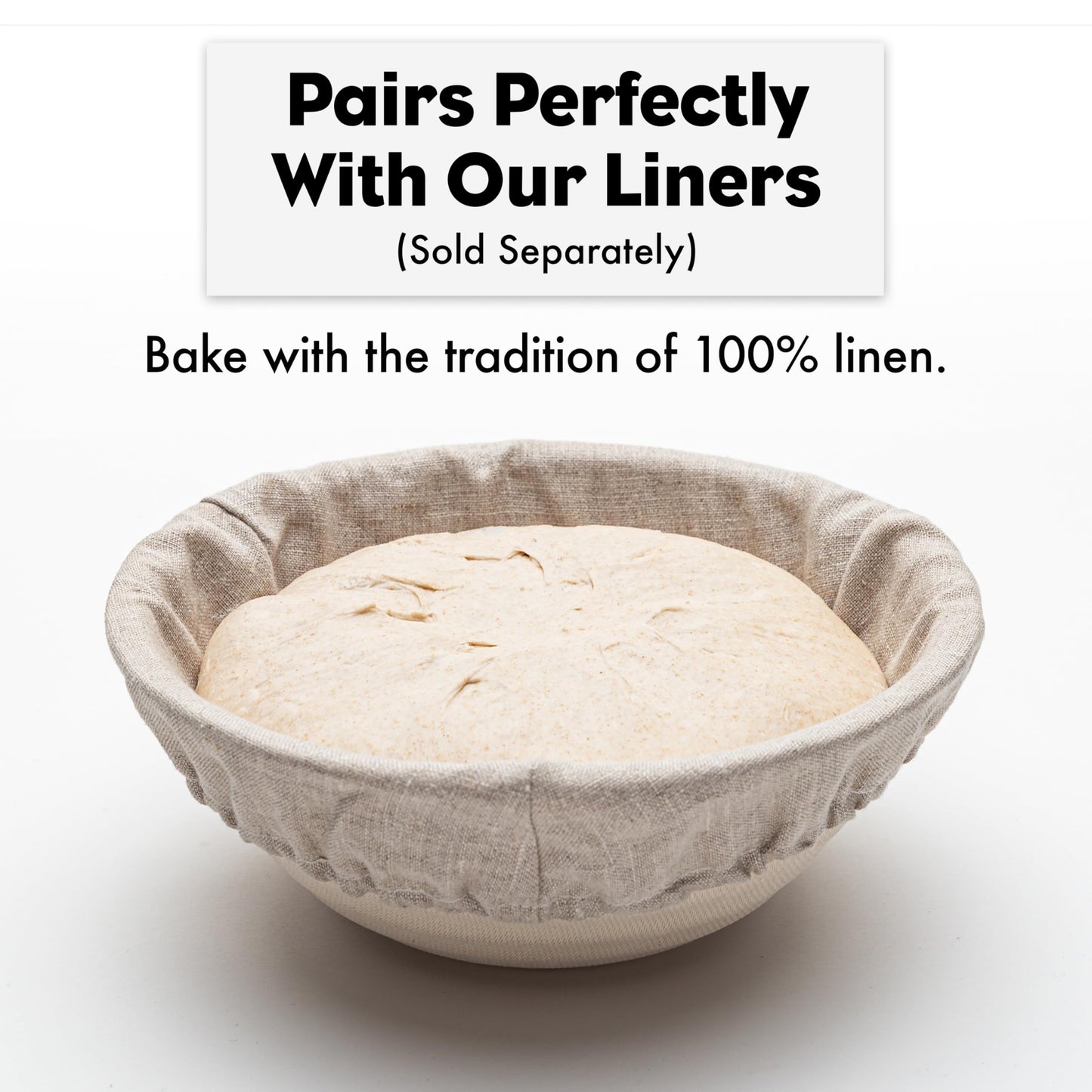 Brod & Taylor Banneton Boule 8.5” Proofing Basket for Sourdough & Artisan Bread Baking – Stackable, Made From Bamboo & Sugarcane Pulp (2-Pack)