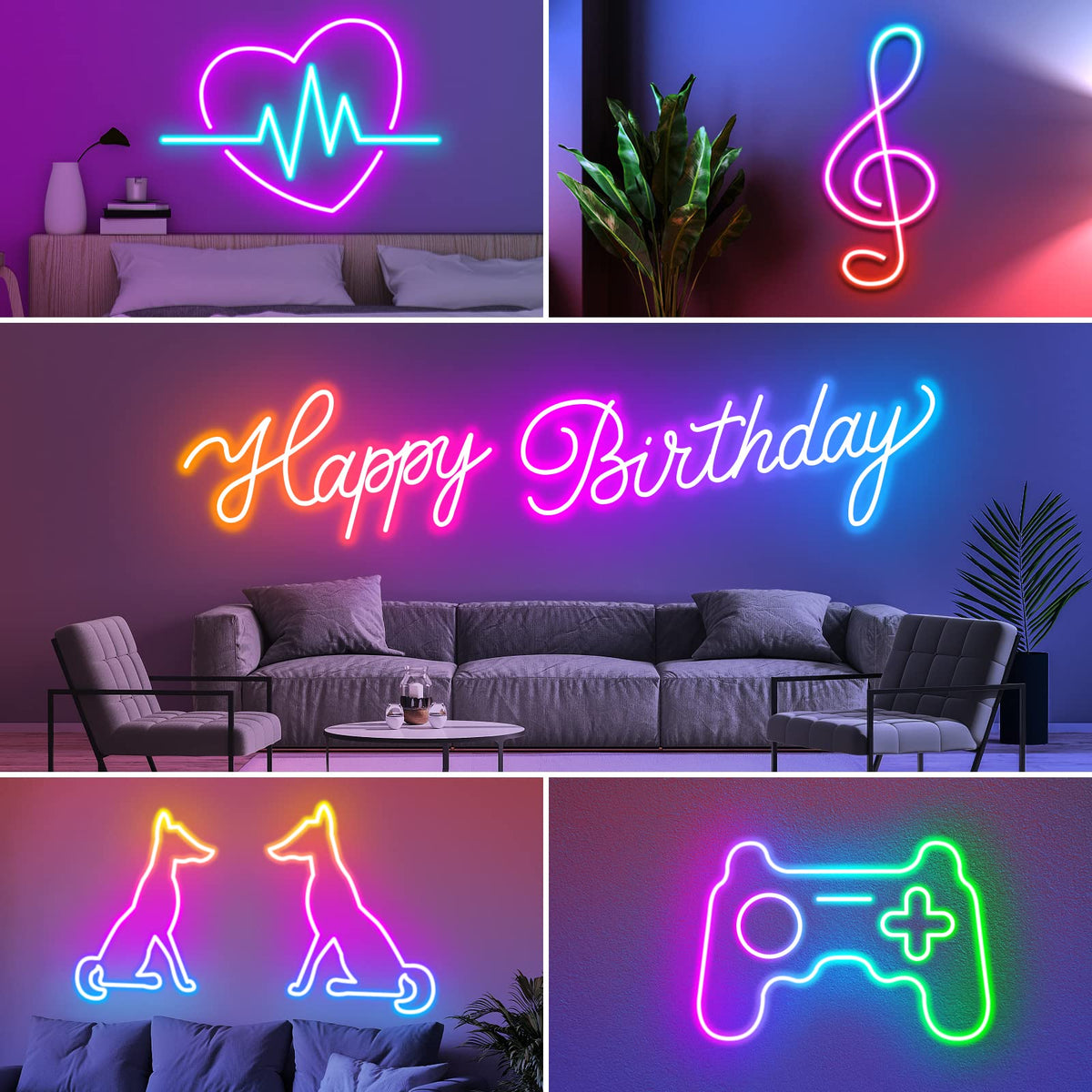 AILBTON 50FT Led Neon Rope Lights Control with App/Remote,Flexible Led Rope Light,Multiple Modes,IP65 Outdoor RGB Lights Waterproof,Music Sync Gaming Led Neon Strip Light for Bedroom Decor