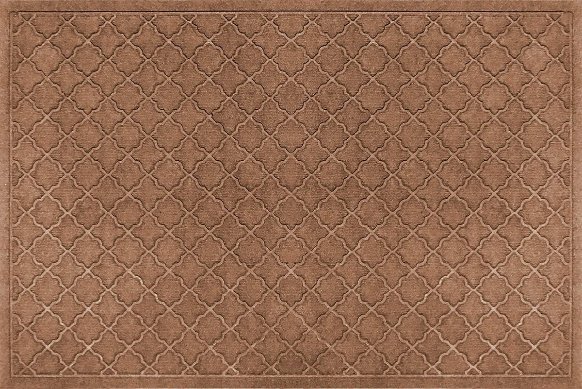 WaterHog Heavy Duty Doorway Mat, 3' x 5', Made in USA, Durable & Skid-Resistant Entryway Mat, Water-Trapping, Indoor/Outdoor Decorative Floor Covering, Cordova Collection, Dark Brown