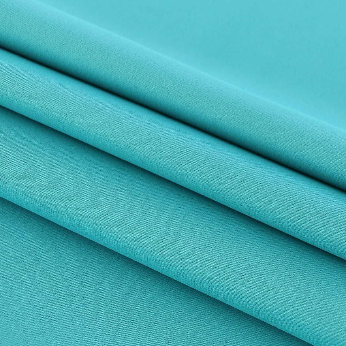 DWCN French Door Curtains – Rod Pocket Thermal Blackout Curtain for Window/Doorways/Kitchen/Classroom/Patio Doors for Privacy, 25W by 72L Inches, 1 Panel with Tieback, Turquoise