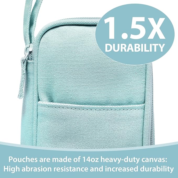 Pencil Case Pouch Box Bag School Supplies Girls Boys Kids, Cute Preppy Stuff Large Big Capacity Aesthetic Pen Organizer, Back to College Stationary, Eggshell Blue, Heavy Duty Canvas, 1800ml