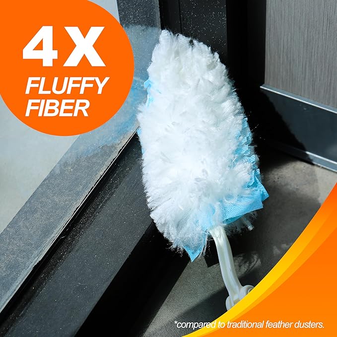 360 Duster Refills for Swiffer, Refill Kit with 50 Dusters for Cleaning Home & Car, Heavy Duty Multi Surface