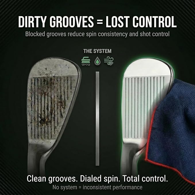Magnetic Towel Club Glove Gear - 3 Stage Cleaning System- Microfiber Rag with Magnet for Golfcart Bags for Men and Women Cool Grey, 16" x 40" The 40
