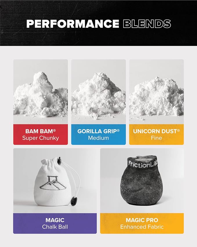 Friction Labs Premium Loose Climbing Chalk - High-Performance Hand Chalk with Superior Grip for Bouldering, Climbing, Weightlifting & More - Long Lasting & Skin Friendly Powdered Chalk