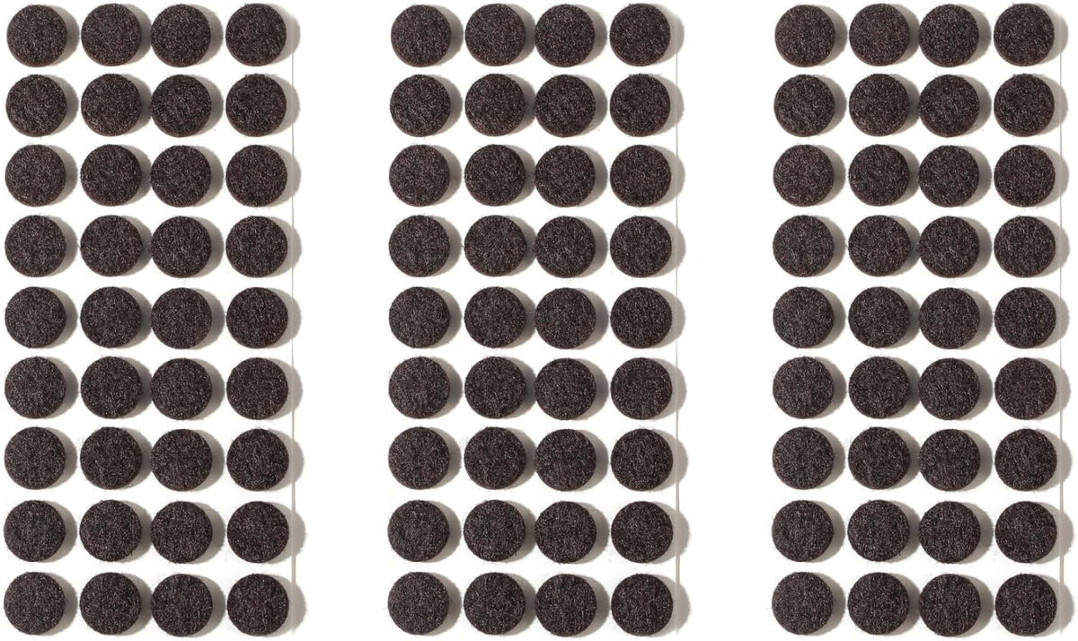 Furnigear Felt Furniture Pads for Hardwood Floors - Self Adhesive Chair Felt Pad, Floor Protector for Furniture Feet, Furniture Sliders Moving Furniture Smoothly, Anti Scratch 108 Pcs 5/8" Round Brown