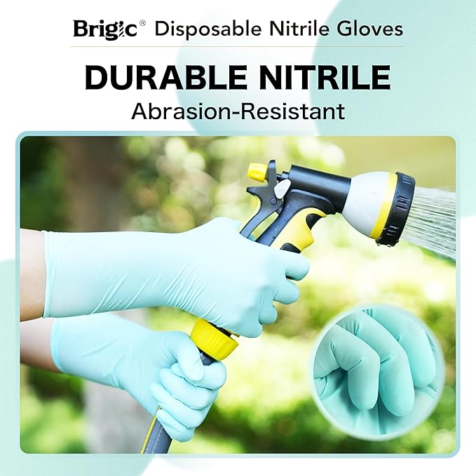12-Inch Extended Disposable Nitrile Gloves, Latex-Free Powder-Free, Full Palm Textured Grip, Multipurpose Home
