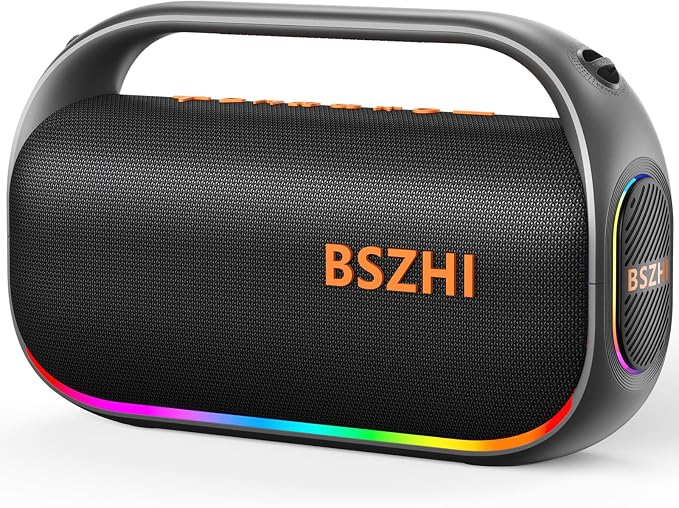 80W(120W Peak) Bluetooth Speaker Loud, Portable IPX6 Waterproof Bluetooth Speakers Wireless TWS for Outdoor, Party, Travel, and Beach Camping with Light, BT5.0, USB/TF Card, AUX