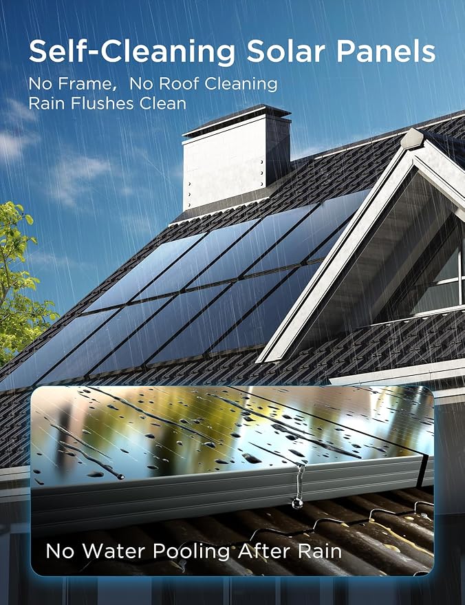 STAR 200 Watt Solar Panels, 12/24V Solar Panel with Frame-Less Design & Maintenance-Free, 25% High-Efficiency Monocrystalline, Reliable Power for RV, Marine, Roof, Home, and Off-Grid Applications