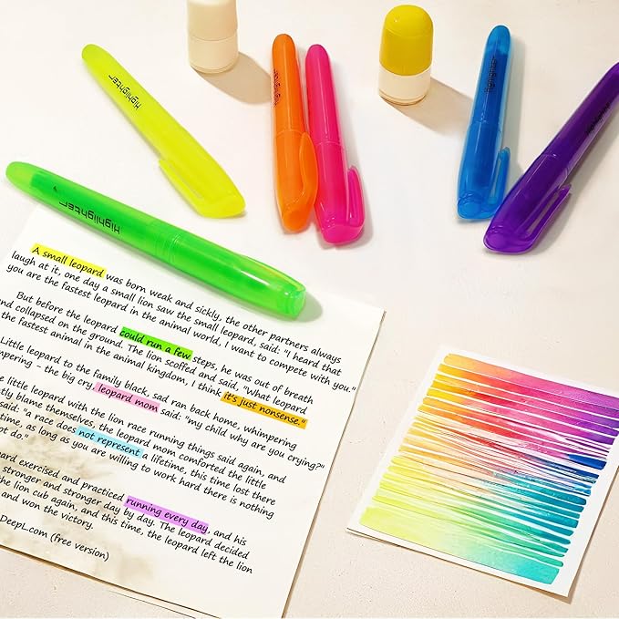 240 Pieces Highlighter Bulk Assorted Colors Highlighter Markers Chisel Tip Highlighters Pens Bundle for School Classroom Office (240)