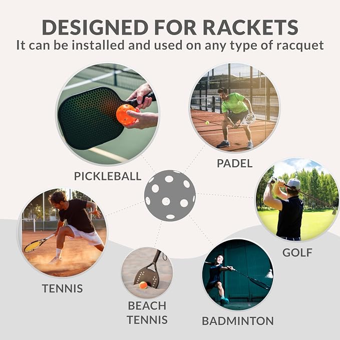 Pickleball OverGrip Tape - Pack of 3/6/12/22/60 - Extra Tacky White Pickleball Grip Tape - High Sweat Absorption & Non-Slip Soft Touch. Accessories Designed to Enhance Your Pickleball Paddle Grip Tape