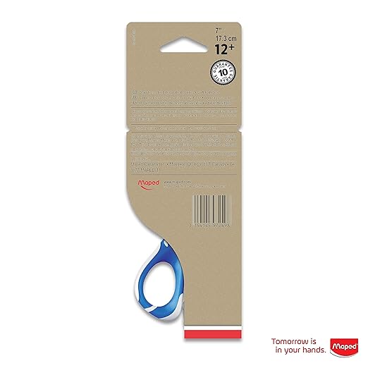 Maped - Zenoa Fit Soft Grip Student 7 Inch Scissors - Comfortable - Fashionable