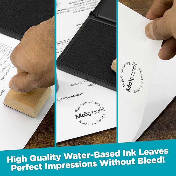 MaxMark Premium Refill Ink for self Inking Stamps and Stamp Pads, Dark Yellow Color - 1 oz.