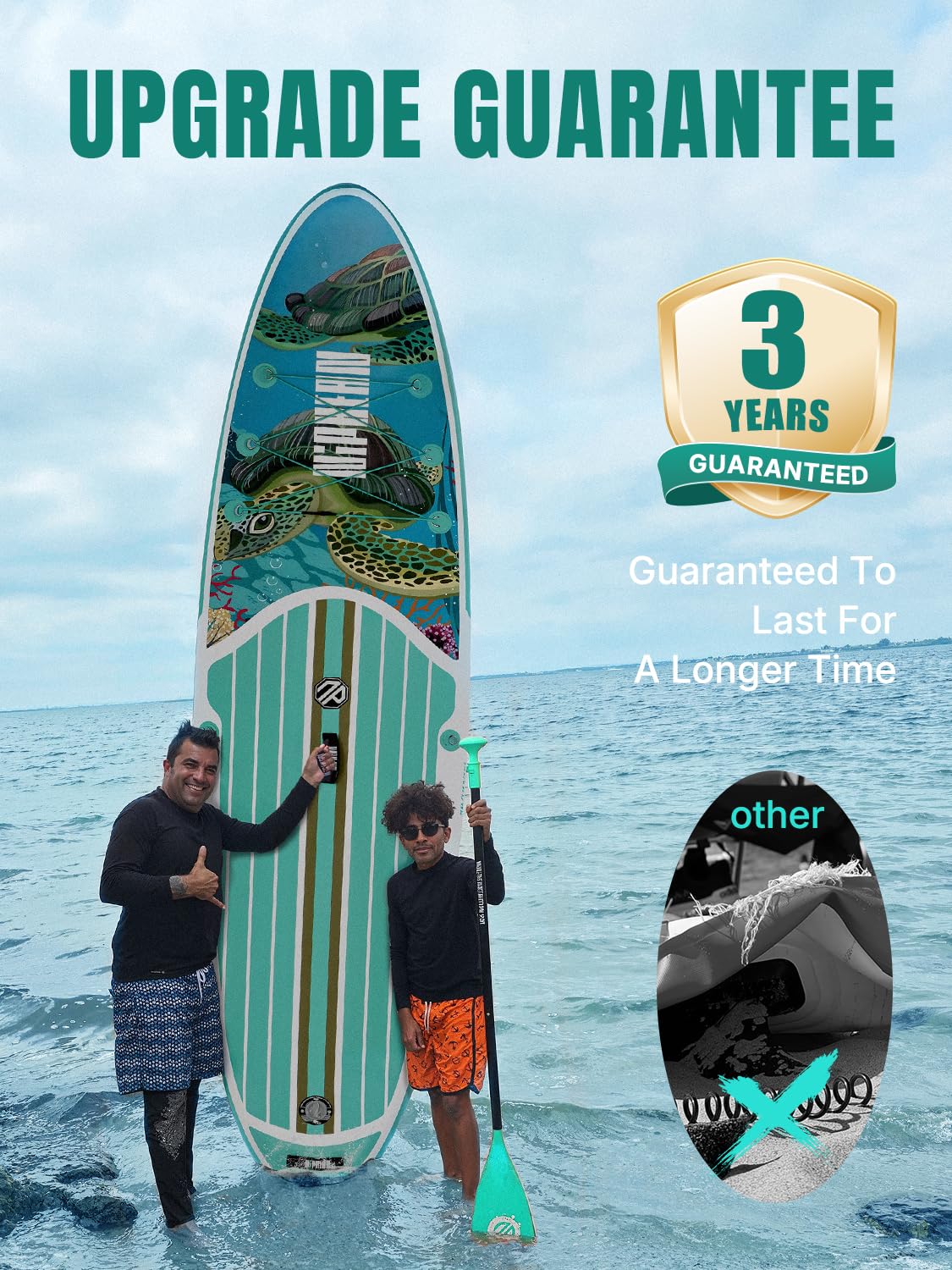 Niphean Inflatable Stand Up Paddle Board with Balanced Wing Design and SUP Accessories, Anti-Slip EVA Deck, 10’6’’ Inflatable Paddle Boards for Adults & Youth of All Skill Levels