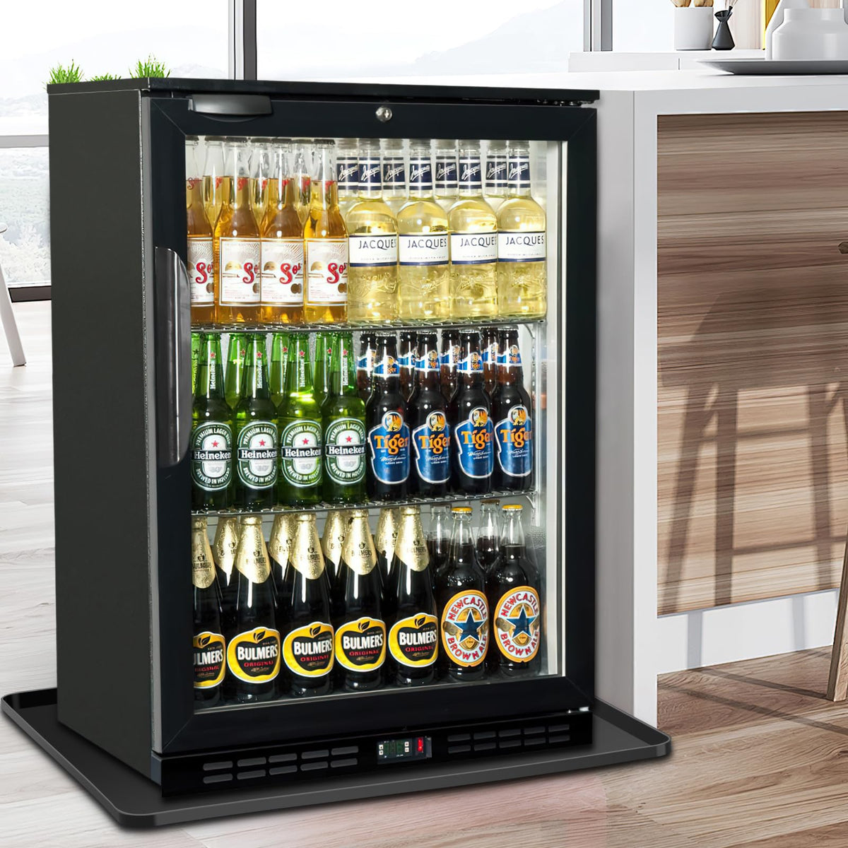 Ieesspd Mini Fridge Silicone Mat,24''x24''x0.5'', Under Refrigerator Mat Mini Fridge Drip Pan Prevents Appliance Leakage Water Spills, Protects the Floor From Damage and Cleanliness(Black)