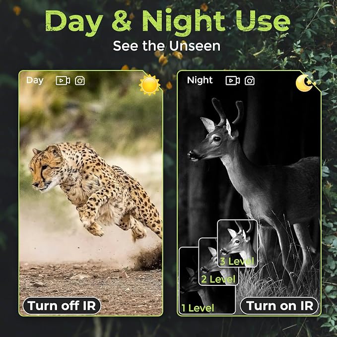 Night Vision Goggles, 4K Night Vision Binoculars for Adults with 5000mAh Battery, 3" HD Screen & 32GB Card for Hunting, Wildlife Observation, Security