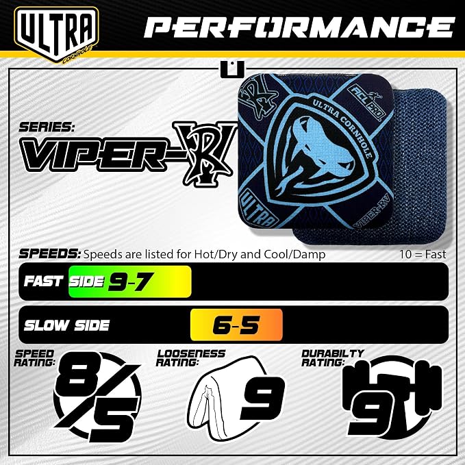 Bags Viper-RV Cornhole Bag Set - ACL Approved (Grey Carbon)