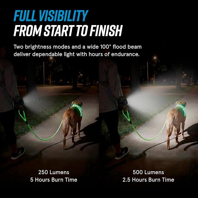 Noxgear LightHound (Small) + Wrist Light – Illuminated and Reflective Harness for Dogs Including Multicolored LED Fiber Optics (USB Rechargeable, Adjustable, Lightweight, Rainproof)