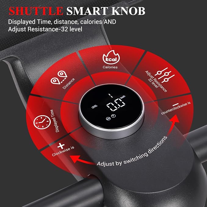  Exercise Bike, Adjustable Magnetic Resistance Stationary Bikes with Smart Knob Resistance,300Lbs Weight Capacity Indoor Cycling Bike WithLCD Monitor & IPad Mount ﻿