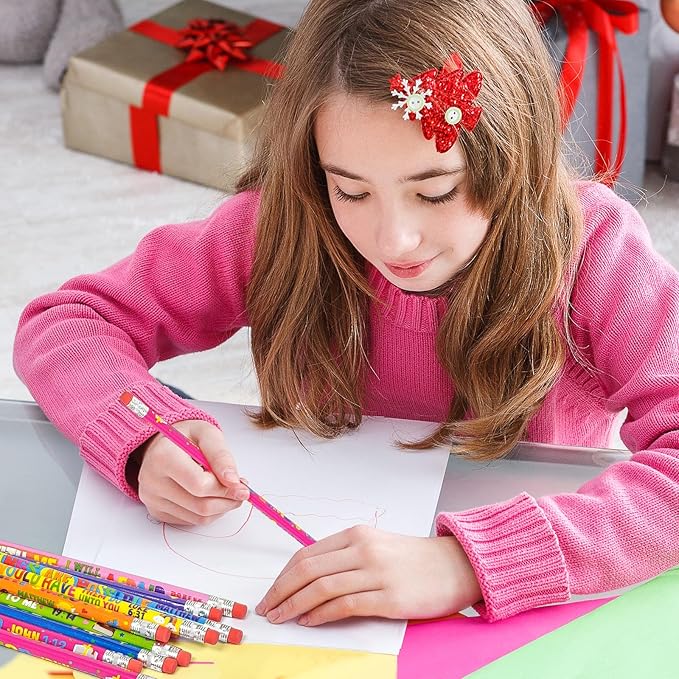 Cinrobiye 200 PCS Bible Pencils Bulk,Christian Gifts for Children Wood Pencils with Erasers Inspirational Religious Supplies for School Prizes Classroom Exchange Gift Party Favors,Stationary Gifts