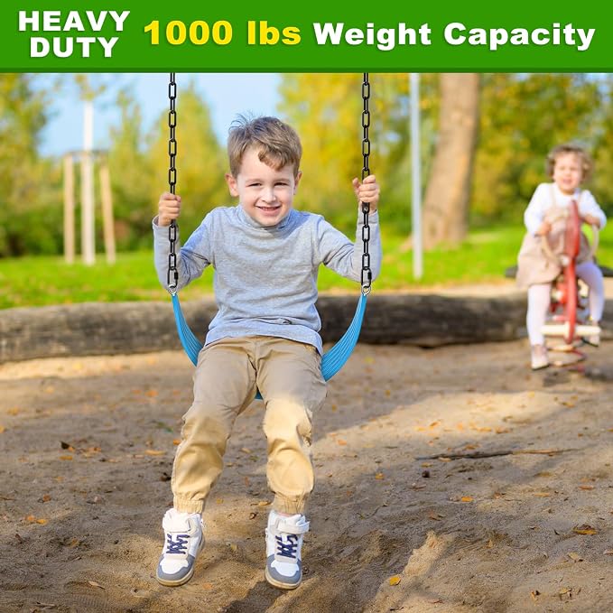BeneLabel 2Pcs 65" Swing Chain Heavy Duty 1000 LBs Capacity Hanging Chains Porch Swing Chains and Hooks Black Coated Chain for Hammock Chairs, Hanging Chair, Punching Bags, for Indoor and Outdoor