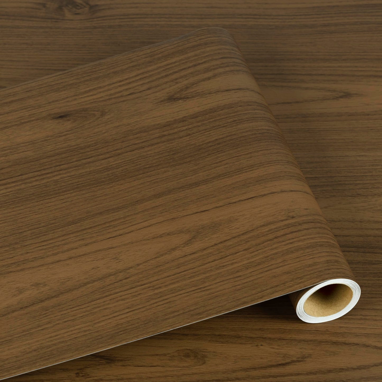 Peel and Stick Floor Tile - Wood Vinyl Flooring Roll Waterproof for Kitchen and Bathroom - 11.8in X 137.8in Self Adhesive Floor Tiles Removable