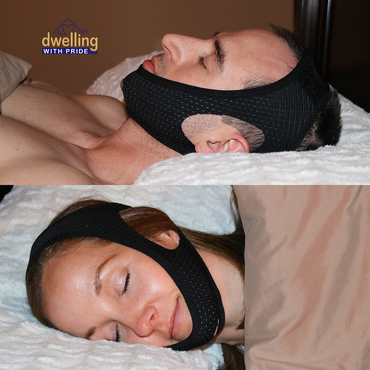 Anti Snore Chin Strap - Anti-Dry Mouth Chin Strap for CPAP Users - Stop Noise - Snoreless Sleeping Solution for Men and Women - Breathing Aid for Snoring
