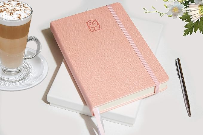 Undated Daily Planner – 6-Month A5 Productivity Organizer with Full Page Per Day, Hourly Schedule, Goal Setting, Habit Tracker, Weekly & Monthly Pages – Hardcover Time Management Notebook (Pink)