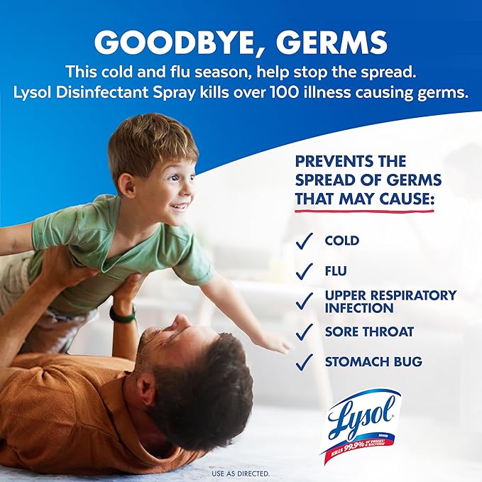 Lysol Disinfectant Spray, Sanitizing And Antibacterial Spray, For Disinfecting And Deodorizing, Early Morning Breeze, 19 Fl Oz (Pack Of 2), Packaging May Vary