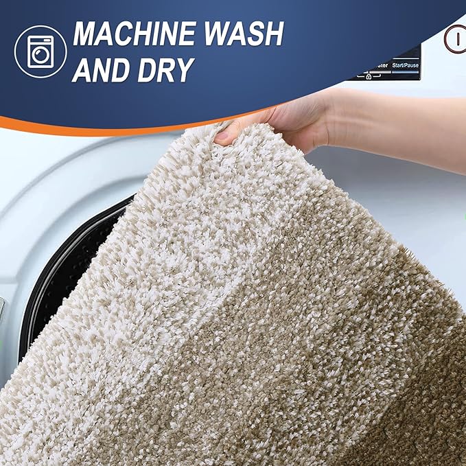 OLANLY Bathroom Runner Rugs 70x24, Extra Soft Absorbent Microfiber Bath Rugs, Rubber Backing, Quick Dry, Machine Washable Bath Mats for Bathroom Floor, Tub and Shower, Home Decor Accessories, Coffee