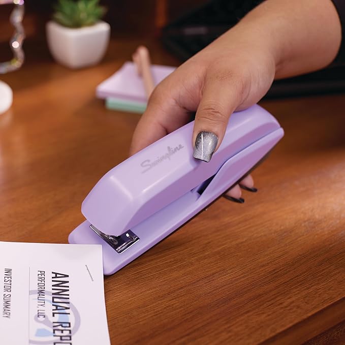 Swingline Stapler, 20 Sheet Capacity, 545 Desktop Stapler, Lavender (S7054512)