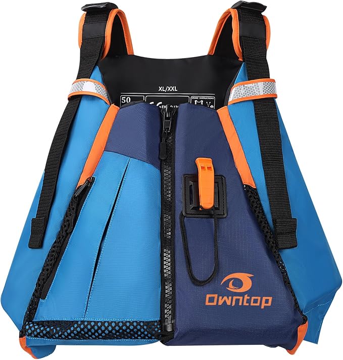 Owntop Adult Swim Vest - Adjustable Safety Strap & Premium Buoyancy for Paddle Sports, Kayaking, Canoeing, Boating