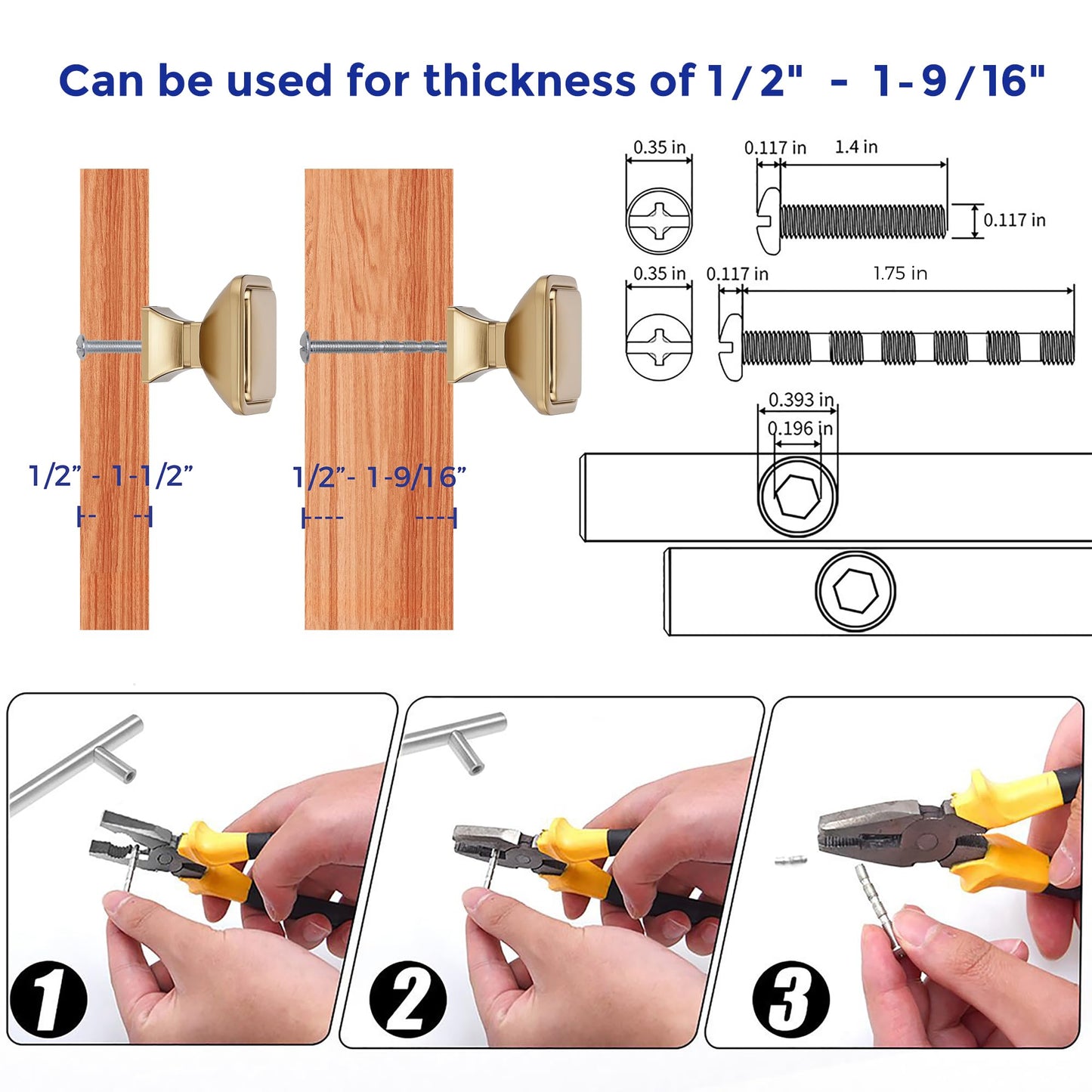 Ravinte 30 Pack Solid Single Hole Square Foot Cabinet Arch Knobs Kitchen Champagne Bronze Knobs Drawer Pulls Kitchen Cabinet Hardware Pulls for Cupboard Handles